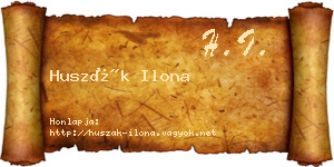 Huszák Ilona névjegykártya
