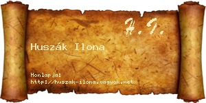 Huszák Ilona névjegykártya